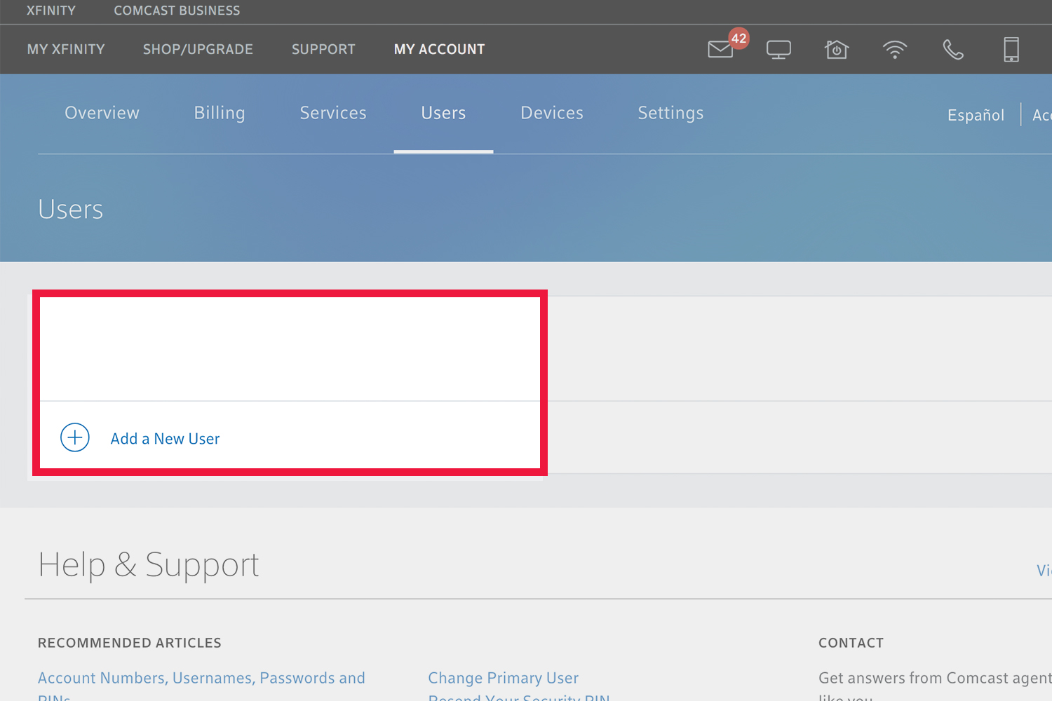 How To Delete A Secondary User Account From Comcast