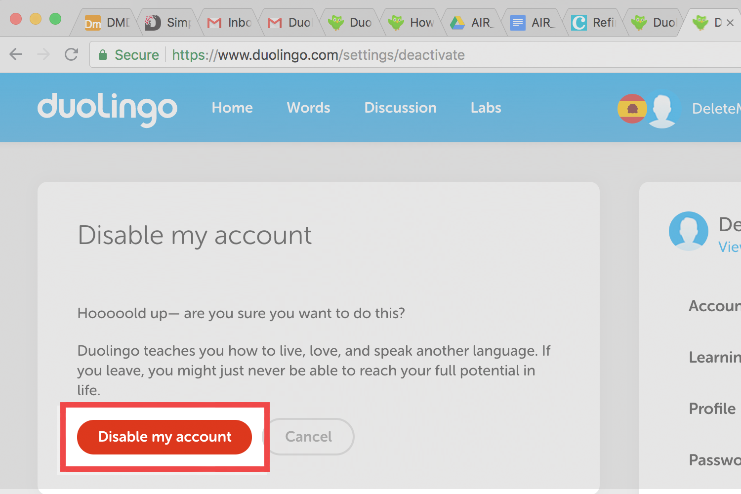 How To Deactivate Your Duolingo Account