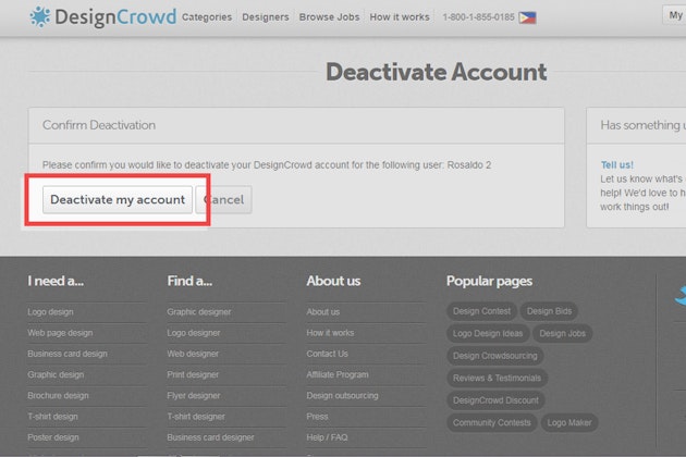How To Deactivate Your DesignCrowd Account