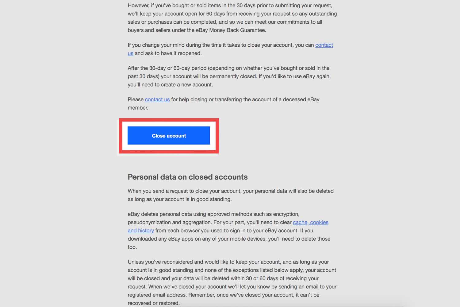How To Delete Your Ebay Account