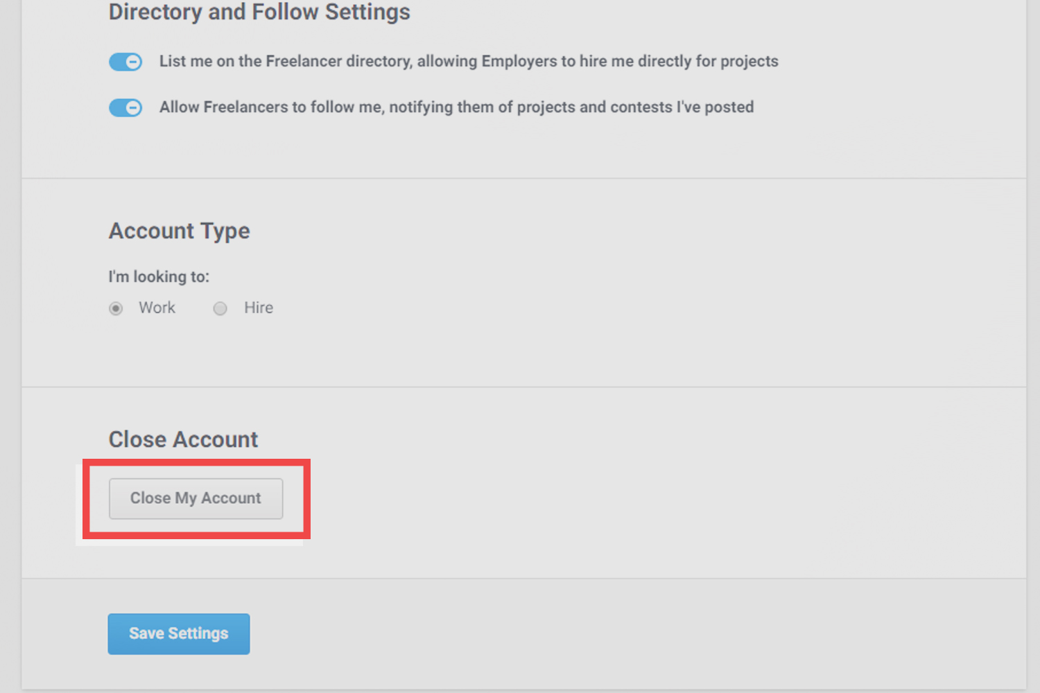 How To Delete Your Freelancer Account