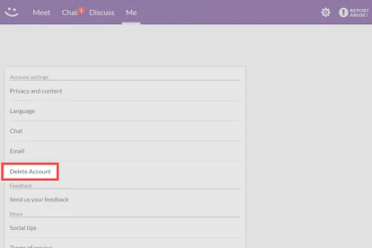 Me delete meet account How to