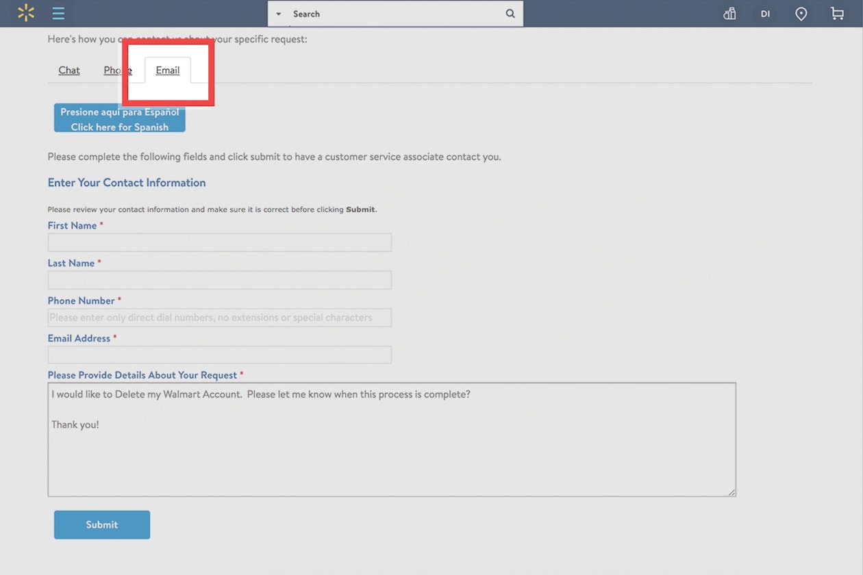 How To Delete Your Walmart Account